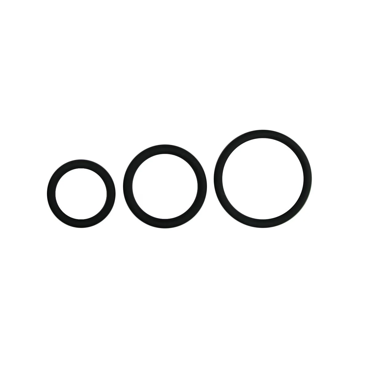 Cockring Set – Drie Maten – Zwart