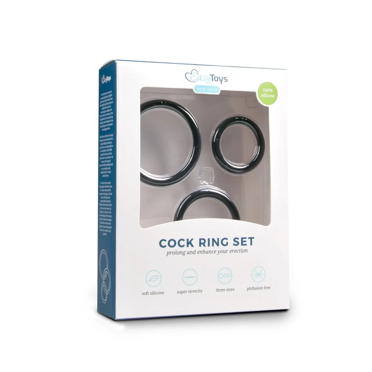 Cockring Set – Drie Maten – Zwart - Afbeelding 2
