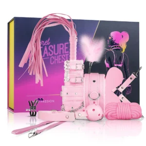 Roze Pleasure Bondage-cadeaukoffer (11-delig)